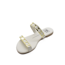 Tamanco Rasteira Moleca Feminino Off White