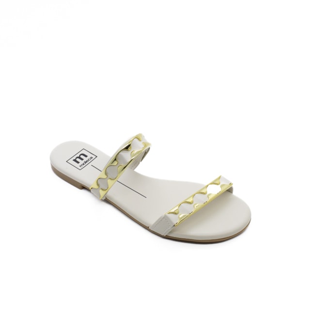 Tamanco Rasteira Moleca Feminino Off White