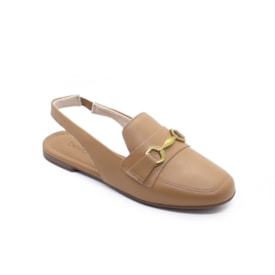 Tamanco Rasteira Salto Baixo Beira Rio Mulle Feminino Camel