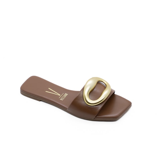 Tamanco Rasteira Vizzano Feminino Mocca