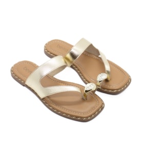 Tamanco Rasteiro Beira Rio Feminino Dourado Tamanco Rasteiro Beira Rio Feminino Dourado