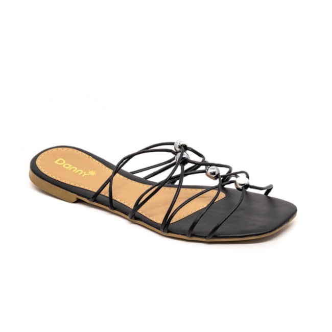 Tamanco Rasteiro Danny Feminino Preto