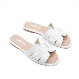 Tamanco Rasteiro Moleca Feminino Branco Off Tamanco Rasteiro Moleca Feminino Branco Off