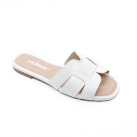 Tamanco Rasteiro Moleca Feminino Branco Off Tamanco Rasteiro Moleca Feminino Branco Off