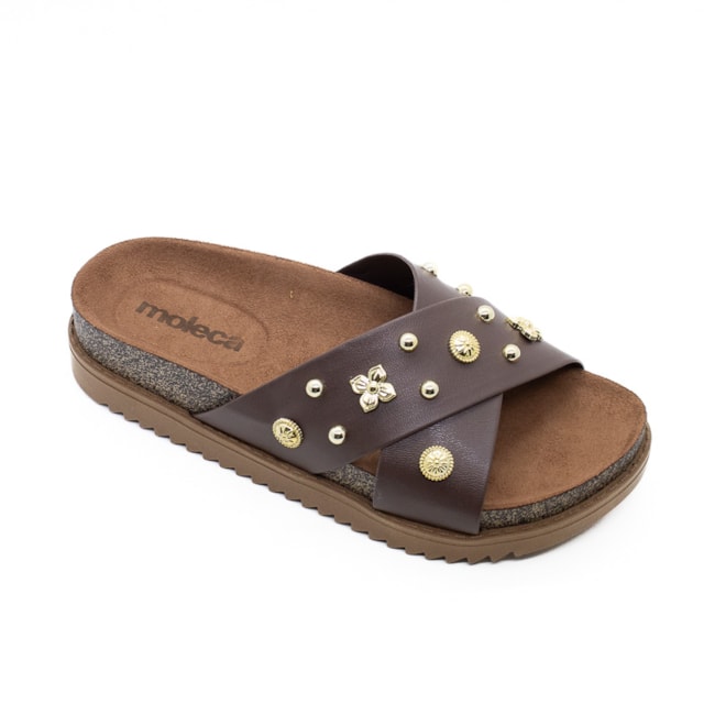 Tamanco Rasteiro Moleca Feminino Chocolate