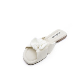 Tamanco Rasteiro Moleca Feminino Multi Branco