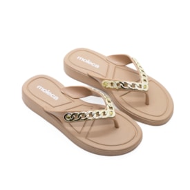 Tamanco Rasteiro Moleca Feminino Nude