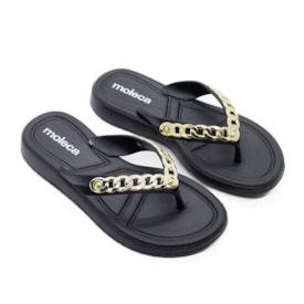 Tamanco Rasteiro Moleca Feminino Preto