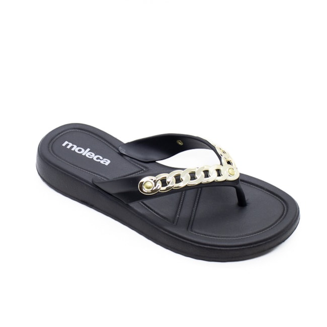 Tamanco Rasteiro Moleca Feminino Preto