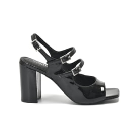 Tamanco Salto Alto Via Marte Feminino Preto