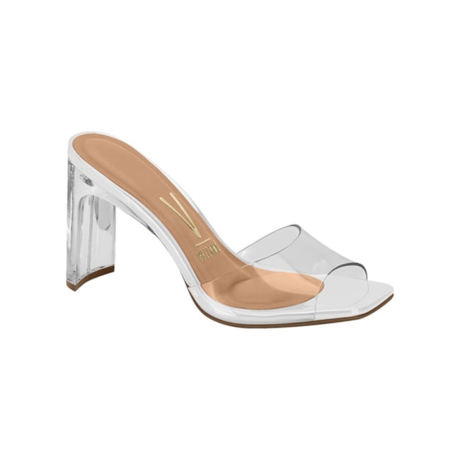 Tamanco Salto Alto Vizzano Feminino Cristal