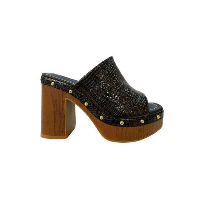 Tamanco Salto Alto Vizzano Feminino Preto