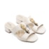 Tamanco Salto Baixo Modare Feminino Creme