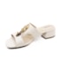 Tamanco Salto Baixo Modare Feminino Creme