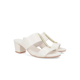 Tamanco Salto Baixo Usaflex Feminino Marfim