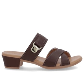 Tamanco Salto Baixo Usaflex Feminino Pinhao