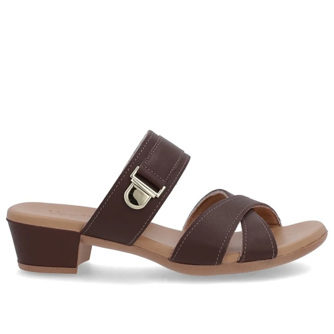 Tamanco Salto Baixo Usaflex Feminino Pinhao