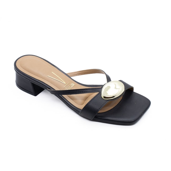 Tamanco Salto Baixo Vizzano Feminino Preto