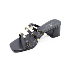 Tamanco Salto Grosso Lu Rezende Feminino Preto