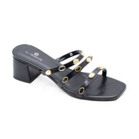 Tamanco Salto Grosso Lu Rezende Feminino Preto