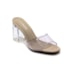 Tamanco Salto Grosso Via Marte Feminino Crema