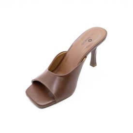 Tamanco Salto Médio Lu Rezende Feminino Conhaque