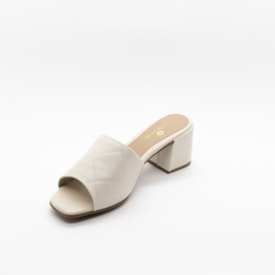 Tamanco Salto Médio Lu Rezende Feminino Off White