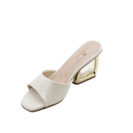 Tamanco Salto Médio Lu Rezende Feminino Off White