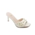 Tamanco Salto Médio Lu Rezende Feminino Porcelana