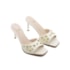 Tamanco Salto Médio Lu Rezende Feminino Porcelana