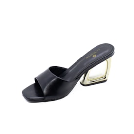 Tamanco Salto Médio Lu Rezende Feminino Preto