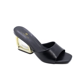 Tamanco Salto Médio Lu Rezende Feminino Preto