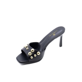 Tamanco Salto Médio Lu Rezende Feminino Preto