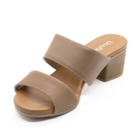Tamanco Salto Medio Usaflex Feminino Camel