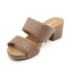 Tamanco Salto Medio Usaflex Feminino Camel