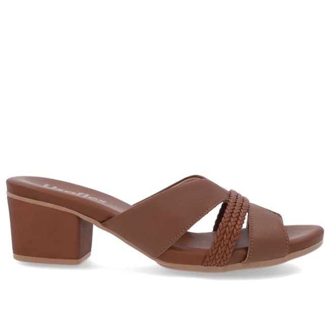 Tamanco Salto Médio Usaflex Feminino Canela
