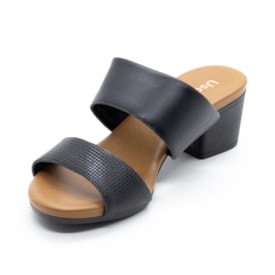 Tamanco Salto Medio Usaflex Feminino Preto