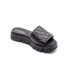 Tamanco Slide Flatform Beira Rio Feminina Preto