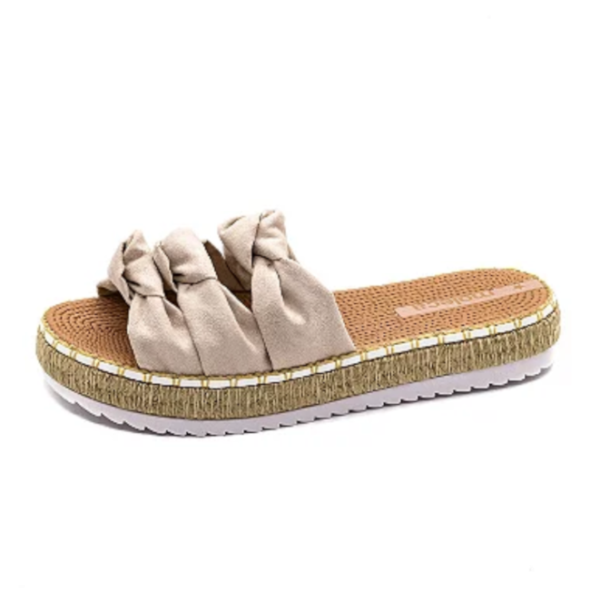 Tamanco Slide Moleca Feminino Creme