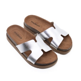 Tamanco Slide Moleca Feminino Prata