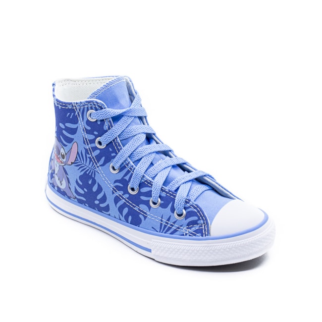 Tênis All Star Cano Longo Converse Stitch Infantil Azul