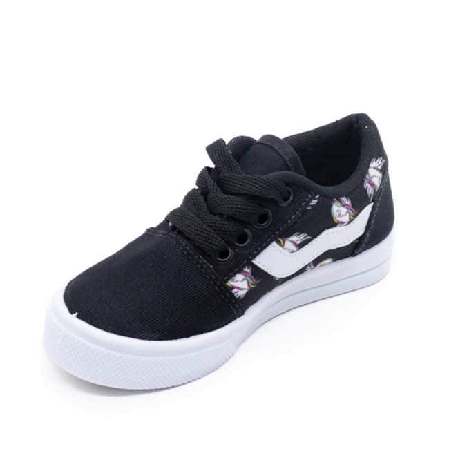 Tenis Casual Blitzz Star Infantil Feminino Preto