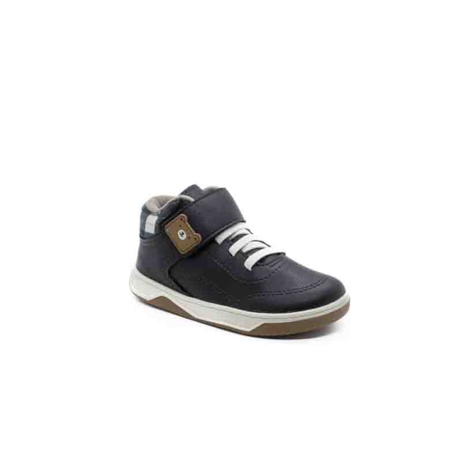 Tenis Casual Cano Longo Infantil Molekinho Masculino Cafe