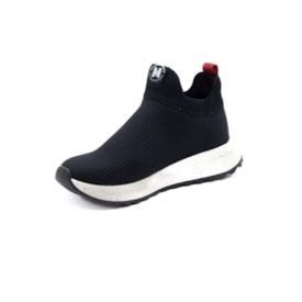 Tenis Casual Cano Longo Infantil Molekinho Masculino Preto