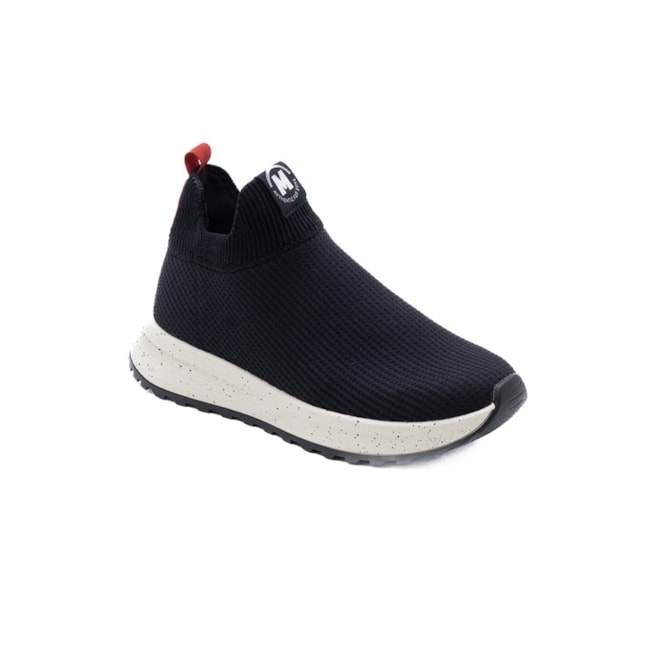 Tenis Casual Cano Longo Infantil Molekinho Masculino Preto