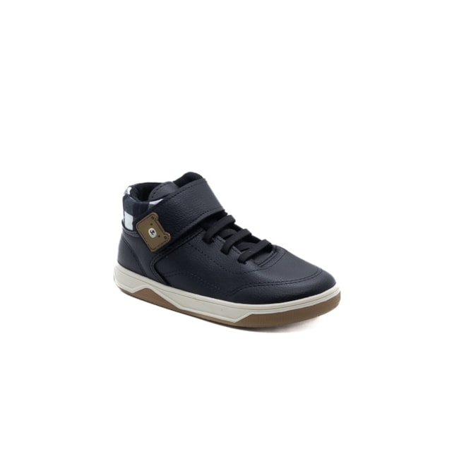 Tenis Casual Cano Longo Infantil Molekinho Masculino Preto