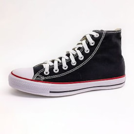 Tênis Casual Converse All Star Cano Alto Unissex Preto e Vermelho