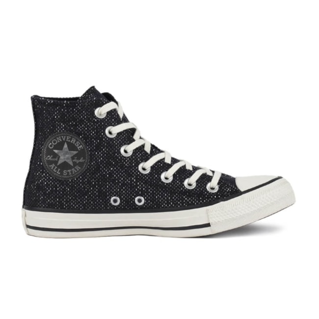 Tênis Casual Converse All Star Chuck Taylor Hi Matte Craft Unissex Preto