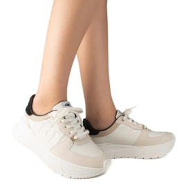 Tênis Casual Dakota Jogging Feminino Marfim