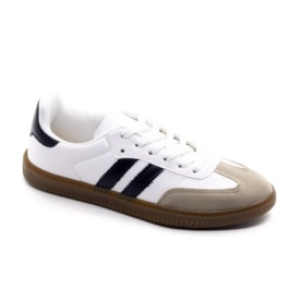 Tênis Casual Danny Feminino Branco e Preto